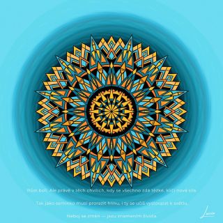 🌱 Mandala dne: Odvaha růst 🌱 Růst bolí. Ale právě v těch chvílích, kdy se všechno zdá těžké, klíčí nová síla. Tak jako...