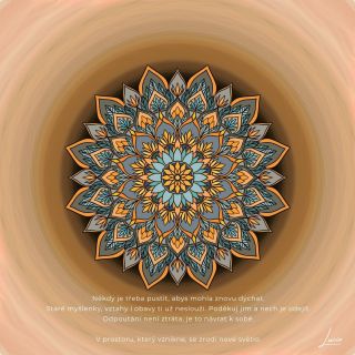 🍂 Mandala dne: Odpoutání 🍂 Někdy je třeba pustit, abys mohla znovu dýchat. Staré myšlenky, vztahy i obavy ti už neslouží —...