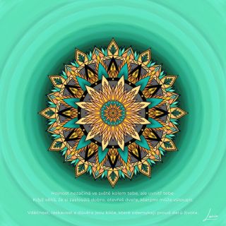 💖 Mandala dne: Hojnost 💖 Hojnost nezačíná ve světě kolem tebe, ale uvnitř tebe. Když věříš, že si zasloužíš dobro, otevřeš...