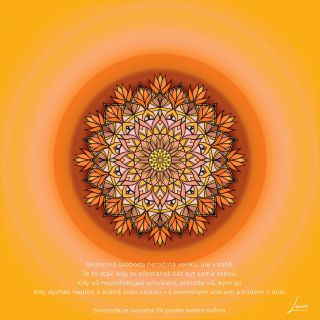 🕊 Mandala dne: Svoboda 🕊 Skutečná svoboda nezačíná venku, ale v tobě. Je to stav, kdy se přestaneš bát být sama sebou. Kdy...