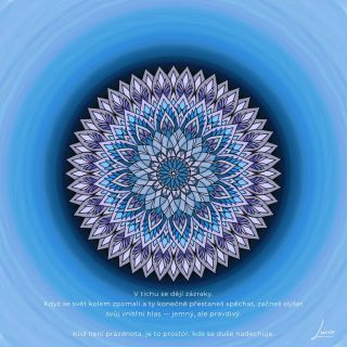 🌙 Mandala dne: Ticho a klid 🌙 V tichu se dějí zázraky. Když se svět kolem zpomalí a ty konečně přestaneš spěchat, začneš...